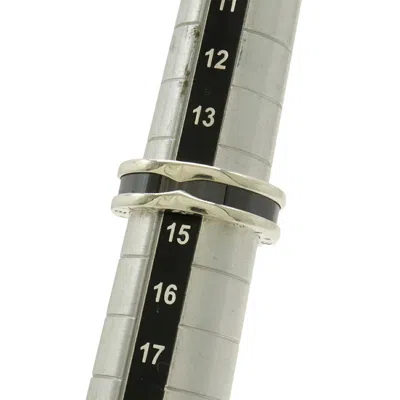 Bvlgari B.zero1 Silver Black Silver 925 Band Ring In Multi