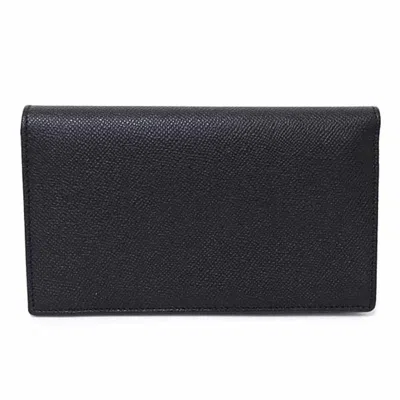 Pre-owned Bvlgari Black Blue Leather Long Wallet (bi-fold) () In Multi