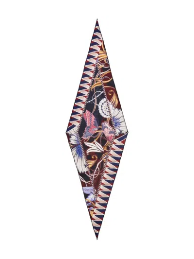 Ferragamo Geometric Print Wool Bandeau Scarf In Multi
