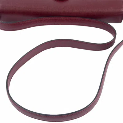 Pre-owned Cartier Bordeaux Leather Shoulder Bag ()