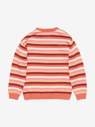 Acne Studios Kids Striped Knitted Jumper In Multi