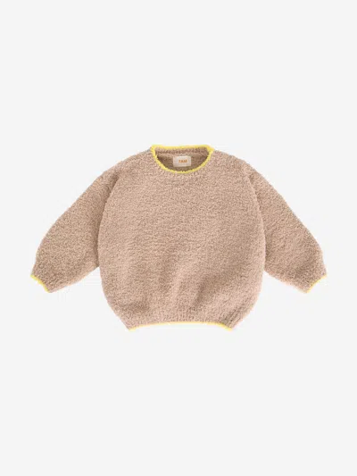 Enfant By 7am 7am Enfant Baby Fuzzy Boxy Sweater In Sand