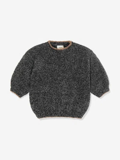 Enfant By 7am 7am Enfant Baby Fuzzy Boxy Sweater In Black