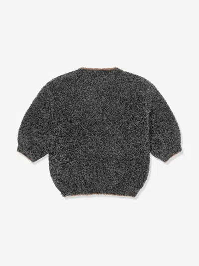 Enfant By 7am 7am Enfant Baby Fuzzy Boxy Sweater In Black