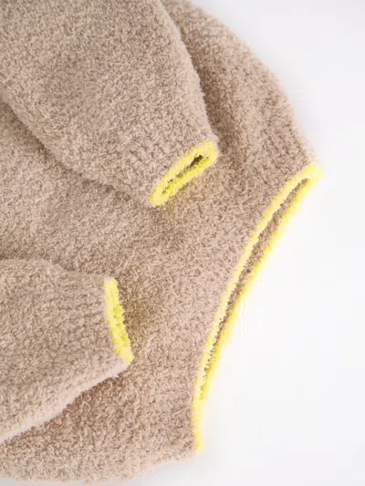 Enfant By 7am 7am Enfant Baby Fuzzy Boxy Sweater In Sand