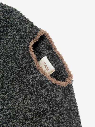 Enfant By 7am 7am Enfant Baby Fuzzy Boxy Sweater In Black