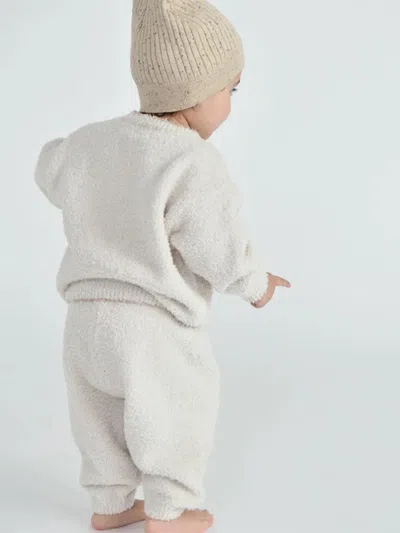 Enfant By 7am 7am Enfant Baby Fuzzy Boxy Sweater In White