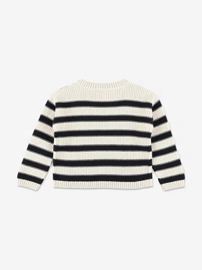 Bonpoint Girls Striped Ereni Jumper In White
