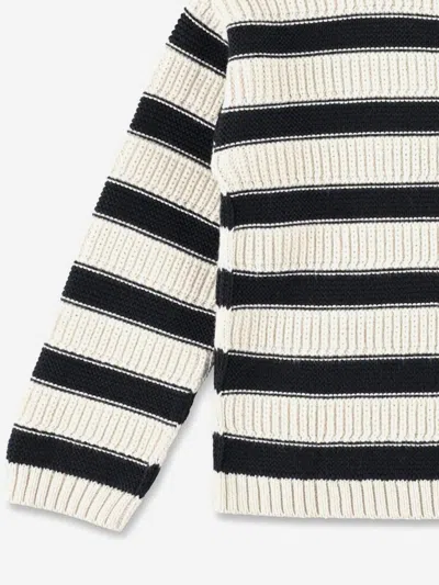 Bonpoint Girls Striped Ereni Jumper In White