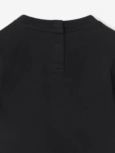 Burberry Baby Boys Cedar Check Tape T-shirt In Black