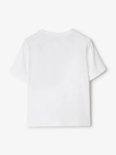 Burberry Girls Cedar Ekd Label T-shirt In White