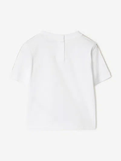 Burberry Baby Girls Cedar Check Tape T-shirt In White