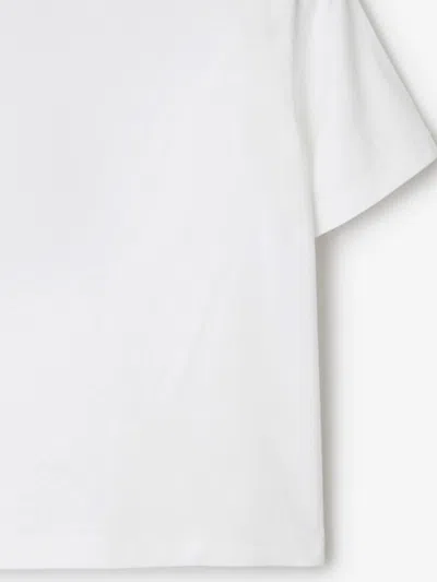 Burberry Girls Cedar Ekd Label T-shirt In White