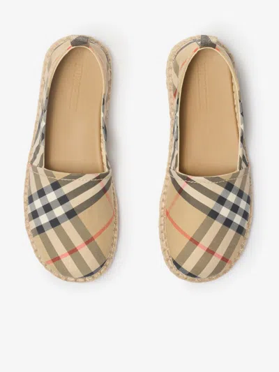 Burberry Kids Maidstone Twill Check Espadrilles In Multi
