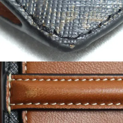 Pre-owned Celine Leather Canvas Shoulder Bag ()