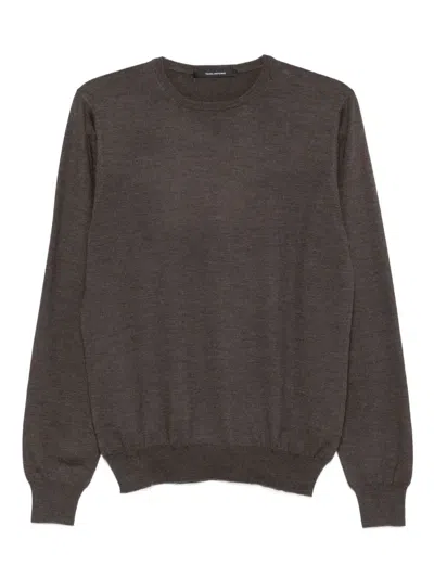 Tagliatore Pullover Mit Rundem Ausschnitt In Brown