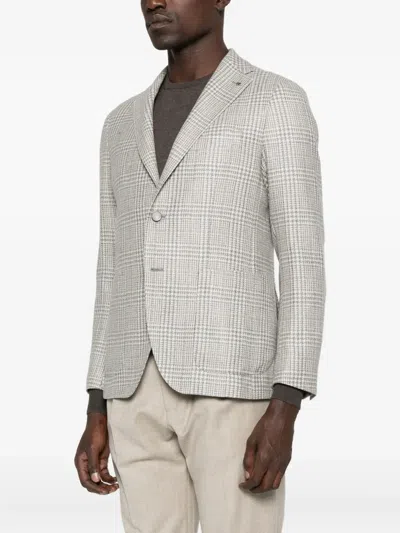 Tagliatore Karierte Glen Jacke In Gray