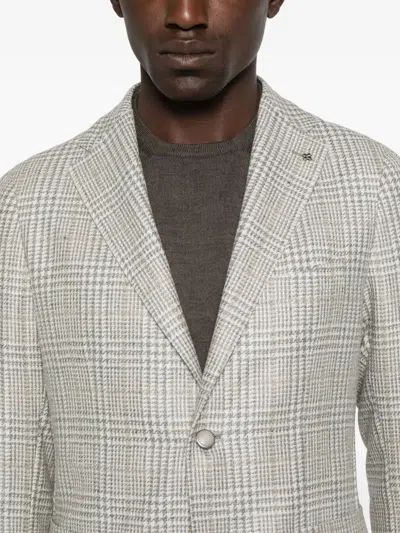 Tagliatore Karierte Glen Jacke In Gray