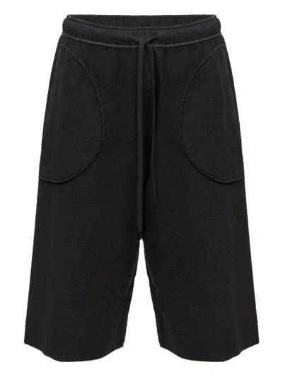 Mm6 Maison Margiela Knee-length Shorts Featuring Elastic Waistband In Black