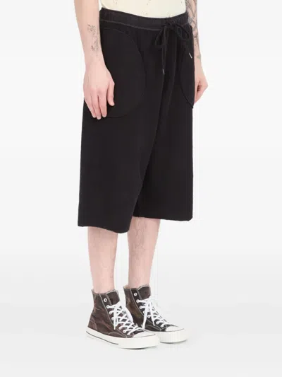 Mm6 Maison Margiela Knee-length Shorts Featuring Elastic Waistband In Black