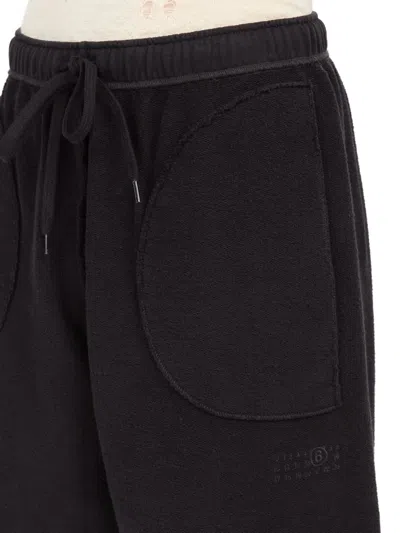 Mm6 Maison Margiela Knee-length Shorts Featuring Elastic Waistband In Black
