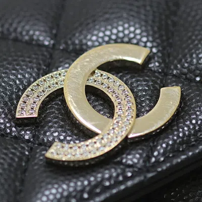 Pre-owned Chanel Black Grained Calfskin Wallet (bi-fold) ()