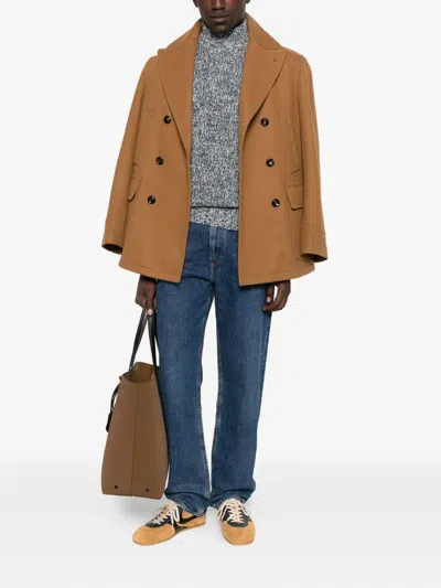 Tagliatore Melierter Rollkragenpullover In Gray