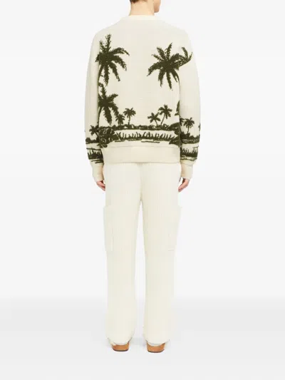 Alanui Pullover Mit Palmen-intarsien In Neutral
