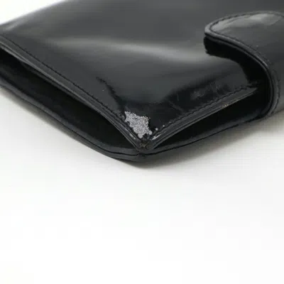 Pre-owned Chanel Black Patent Leather Wallet (bi-fold) ()