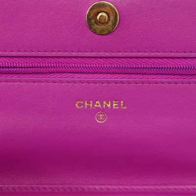 Pre-owned Chanel Blue Leather Chain/shoulder Wallet ()