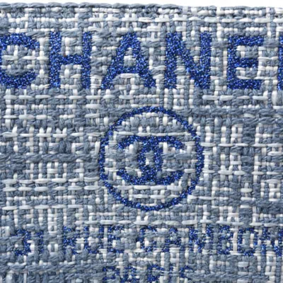 Pre-owned Chanel Blue Tweed Wallet (bi-fold) ()