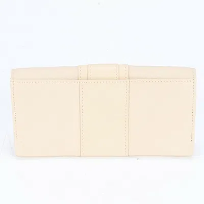 Pre-owned Chloé Beige Leather Long Wallet (bi-fold) () In Sand
