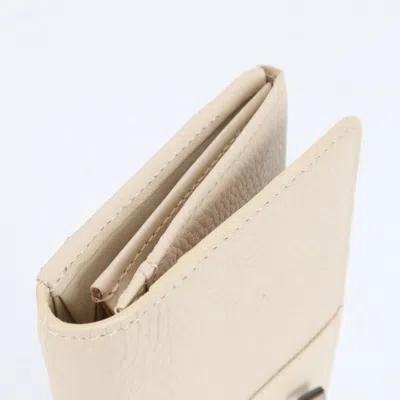Pre-owned Chloé Beige Leather Long Wallet (bi-fold) () In Sand