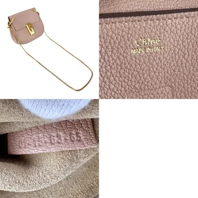 Pre-owned Chloé Pink Beige Leather Shoulder Bag ()