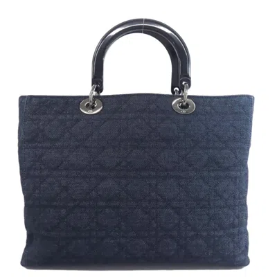 Pre-owned Dior Christian  Navy Denim Handbag ()