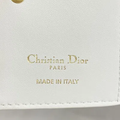 Pre-owned Dior Christian  White Canvas Wallet (bi-fold) ()