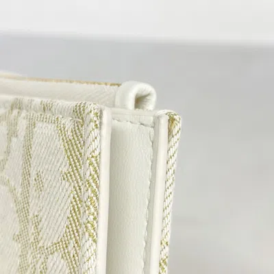 Pre-owned Dior Christian  White Canvas Wallet (bi-fold) ()