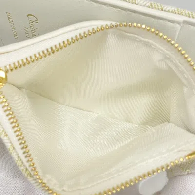 Pre-owned Dior Christian  White Canvas Wallet (bi-fold) ()