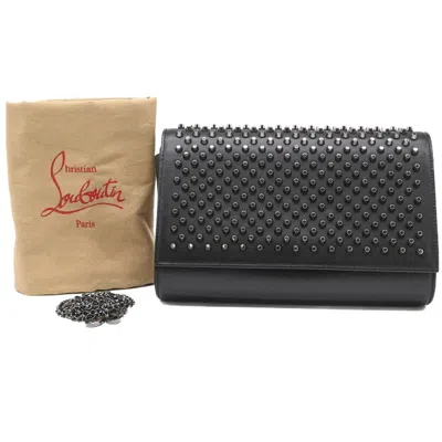 Pre-owned Christian Louboutin Black Red Color Chain/shoulder Wallet () In Multi