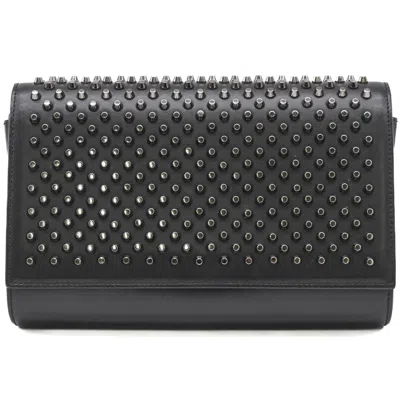 Pre-owned Christian Louboutin Black Red Color Chain/shoulder Wallet () In Multi