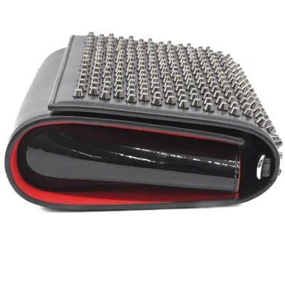 Pre-owned Christian Louboutin Black Red Color Chain/shoulder Wallet () In Multi