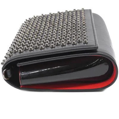 Pre-owned Christian Louboutin Black Red Color Chain/shoulder Wallet () In Multi