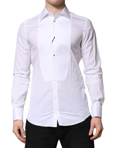 Dolce & Gabbana Poplin Long-sleeved Shirt In White