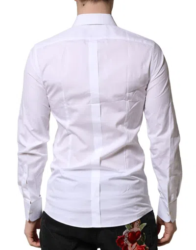 Dolce & Gabbana Poplin Long-sleeved Shirt In White