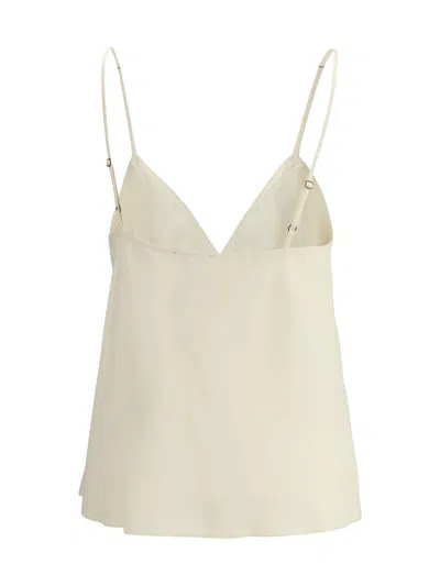 Forte Forte Satin-panelled Top In Neutral