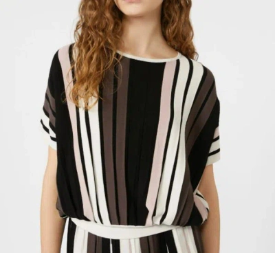 Weekend Max Mara Pegola Pleated Striped Knit Shirt In Multi