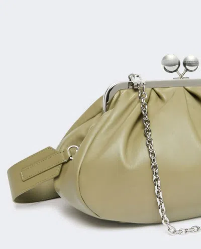 Weekend Max Mara Medium Sheepskin Pasticcino Bag In Green