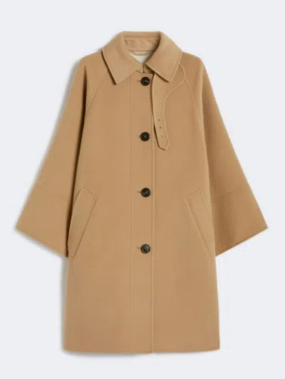 Weekend Max Mara Rufo Single-breasted Wool Coat In Neutral