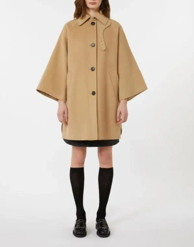 Weekend Max Mara Rufo Single-breasted Wool Coat In Neutral