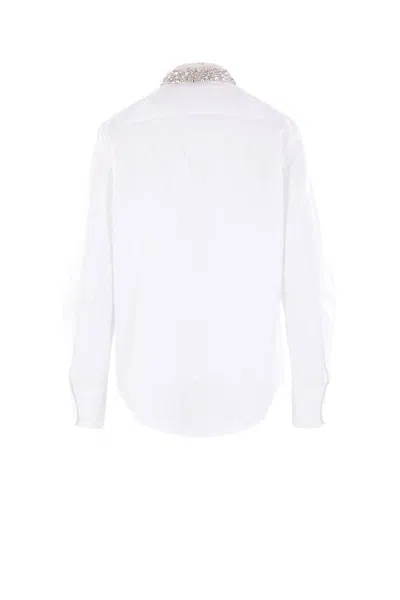 Alexander Mcqueen Shirt With Crystal-embellishment In White